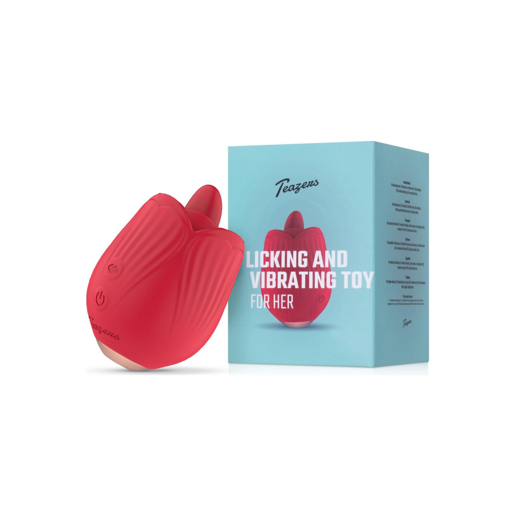 Teazers Roos Vibrator - Likken en Vibreren